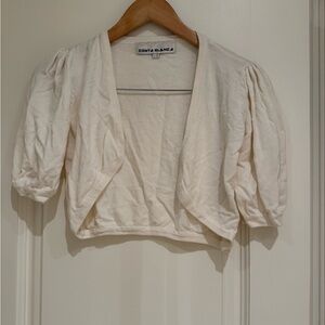 Costa Blanca Cream Puff Sleeve Blouse